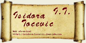Isidora Točević vizit kartica
